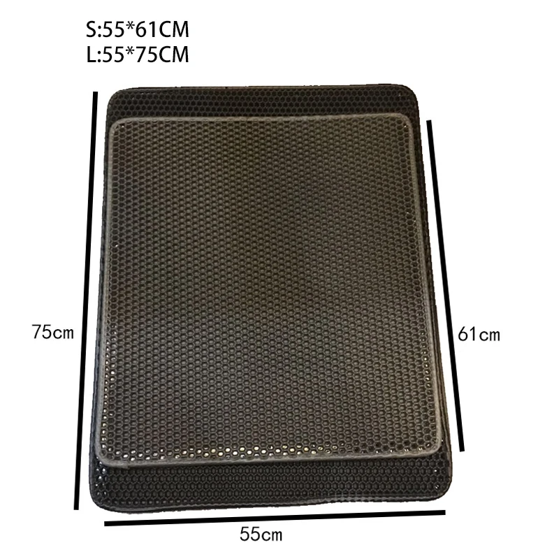 Cat Litter Mat EVA Double-Layer Cat Litter Trapper Mats with Waterproof Bottom Layer non-slip pet litter Cat Bed mat