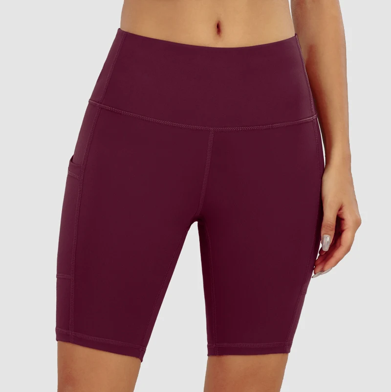 Женские велосипедные шорты Alfa с высокой талией мягкие леггинсы из спандекса для бега и занятий спортом карманами на лето