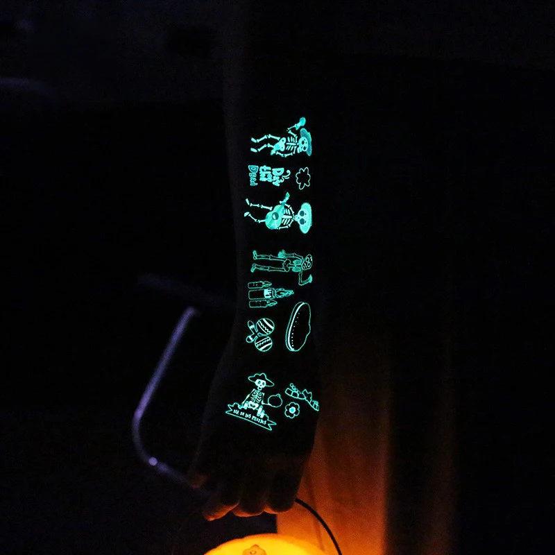 En 001-066 luminous tattoo sticker long lasting tattoo sticker glow in the dark Christmas cartoon santa claus tattoo