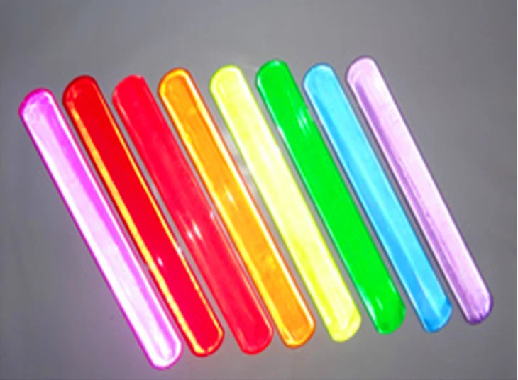 Customized own design colorful logo printed reflective night activity slap wrap bracelet high visibility band for wrist arm