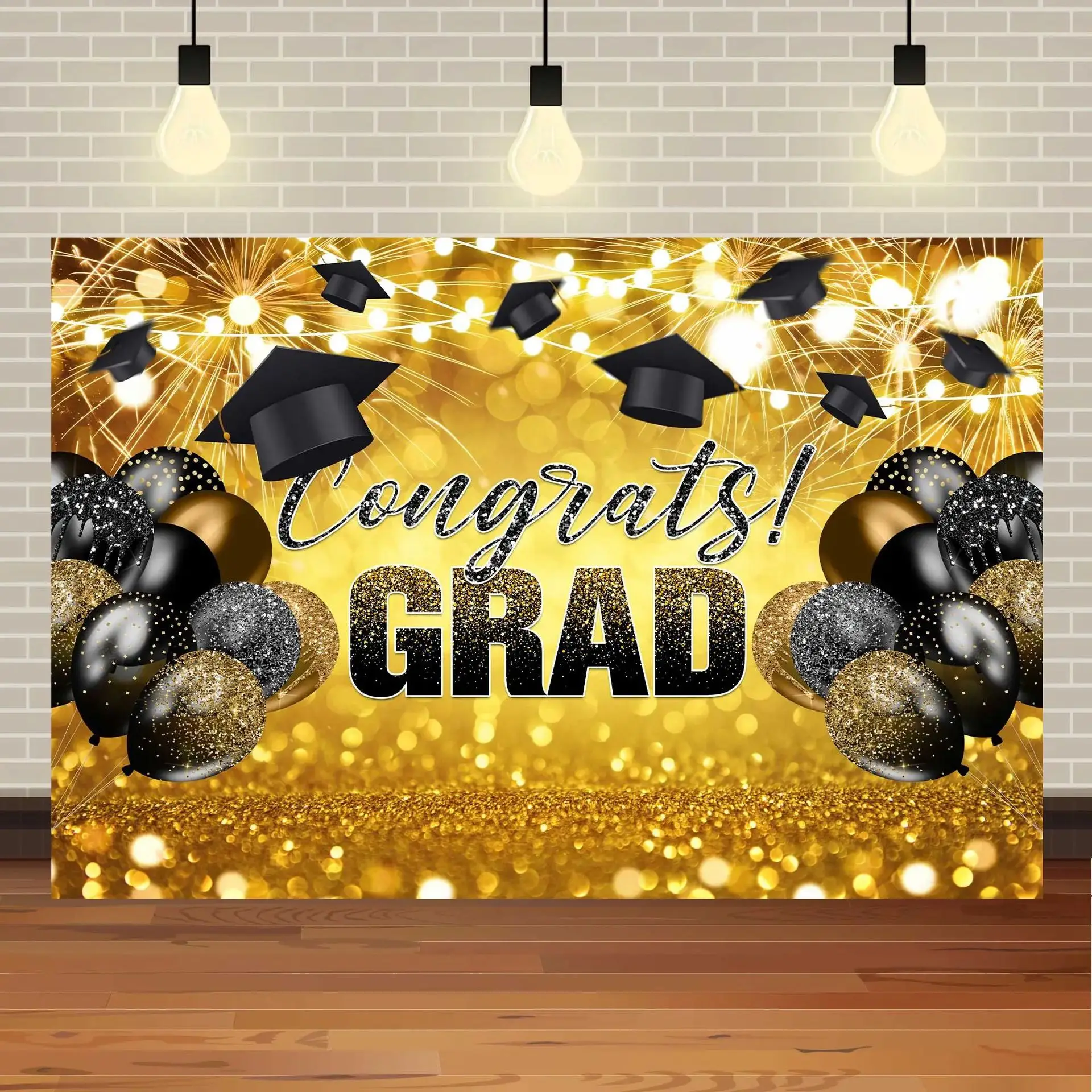 Stock Polyester Graduation Photography Background Banner For Congratulations Celebration