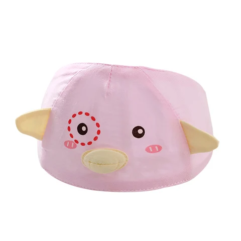 Latest design superior quality beige/blue/pink 8 month girl cotton baby cap