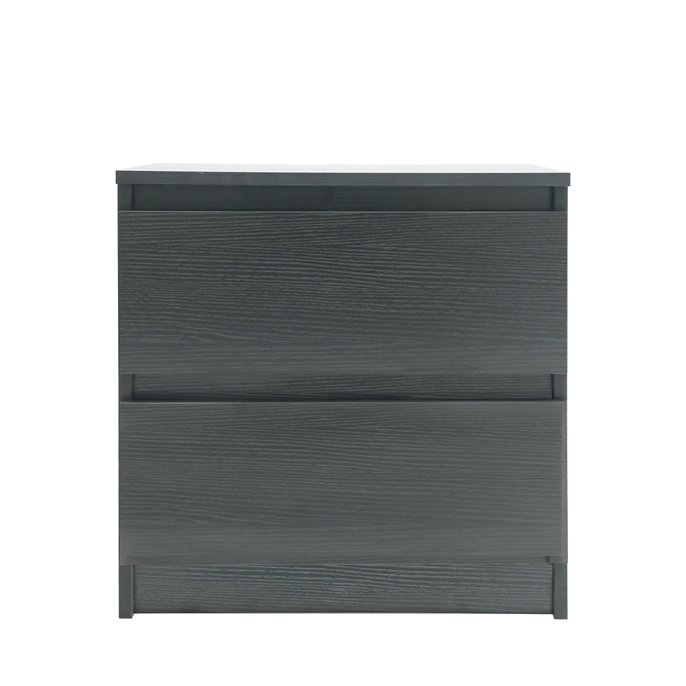 Modern bedroom light luxury wood grain storage cabinet with drawer nightstand