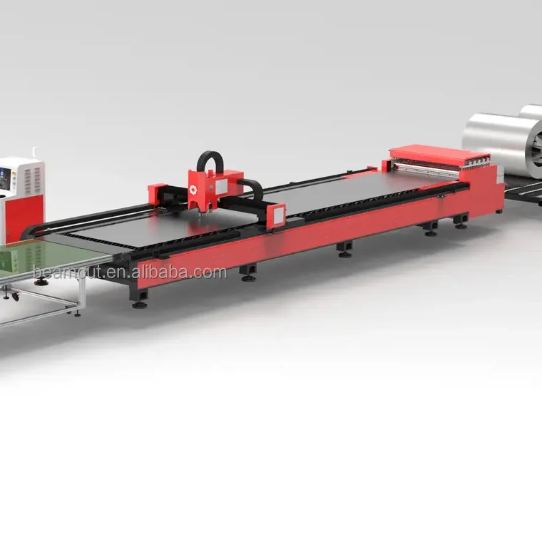 Flexible Material Cutting Production Line Rolled steel Sheet laser Cutting Machine for duct
