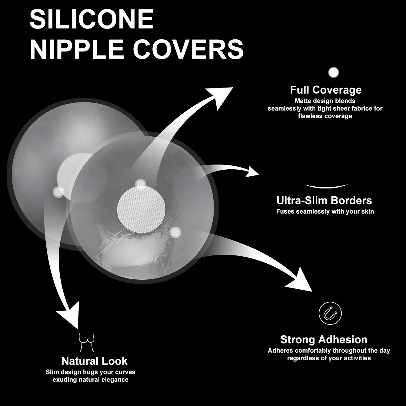 New Styles Sticky Adhesive Silicone Reusable Pasty Transparent Silicone Nipple Covers for Women