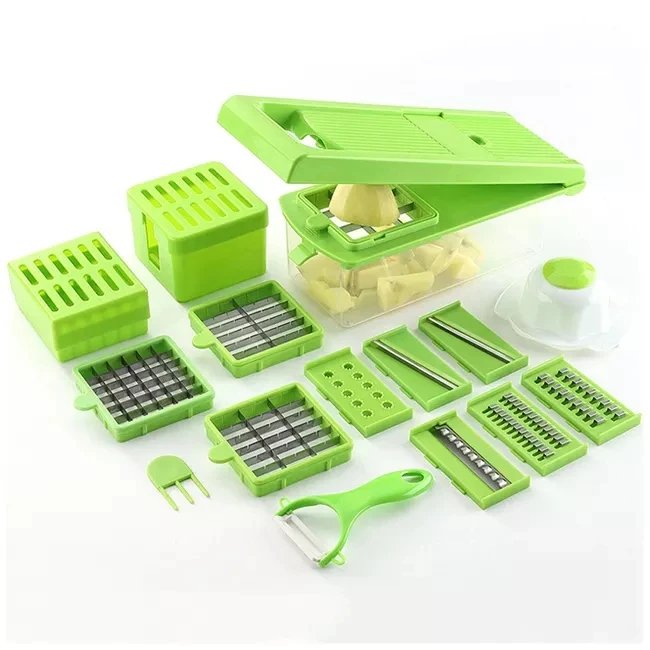 Multi function stainless steel  vegetable chopper and slicer  with storage box and hand protector
