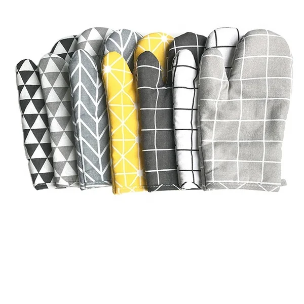 
Kitchen Custom Printed Cotton Oven Hand Mitts and Pot Holder 