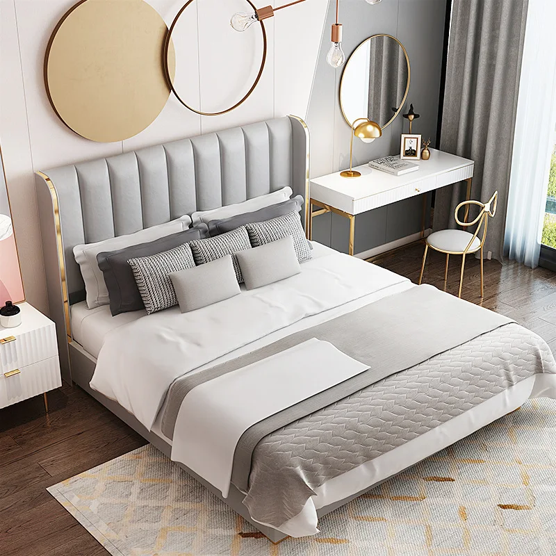  White Chinese Furniture Hong Style Master Bedroom Internet Celebrity Wedding Solid Wood Double