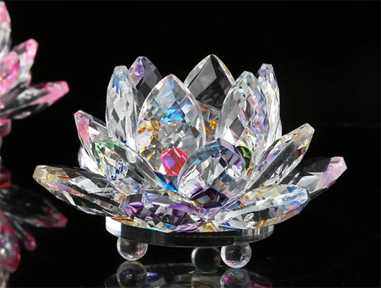 Crystal Lotus decoration for living room/drawing room/book room/temple,K9 Crystal Lotus Ornaments