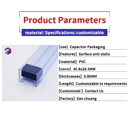 clear Plastic Tube Extruded Ic Electronic Packaging Tube  Pipe Packaging Capacitor