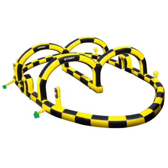 New Design Outdoor Interactive Games Inflatable Mobile Go Karts Big Track Inflatable Race Track for sale
