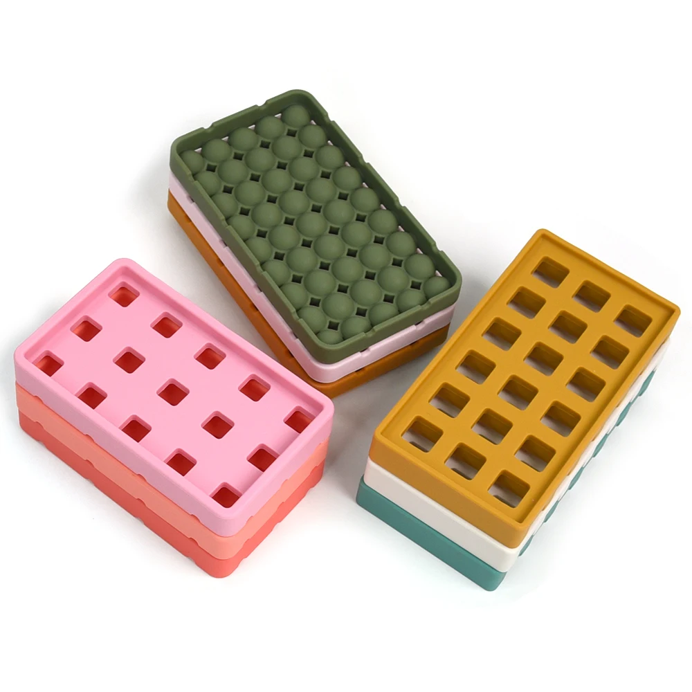 Wolife Original Design Easy Clean Thickened Soap Dish For Shower Self Draining Silicone Soap Dish Tray Bathroom Bathtub