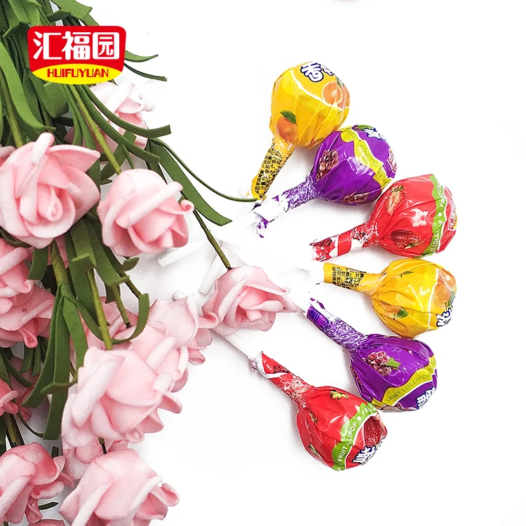 Cheap price fruit flavor hard lollipop