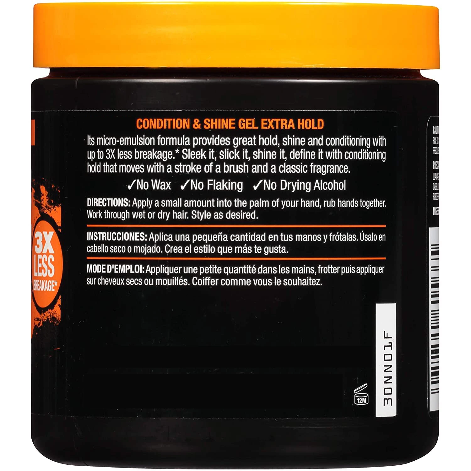 Private Label Shining and Conditioning Hair Gel Strong Hold Edge Control Hair Styling Wax Lets Jam Hair Gel