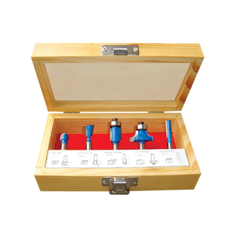 FH-5D 5PCS Router Bit Set Wood Cutter Carpentry Tools