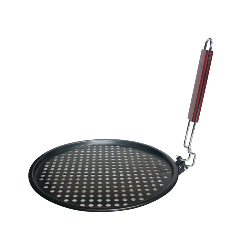 High Quality Non Stick pizza tool Round Carbon Steel pizza pan