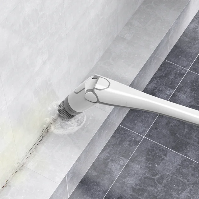 Best selling waterproof cordless scrub brush tile floor scrubber machine with brushes M1 with built-in battery 2000mAh pass CE