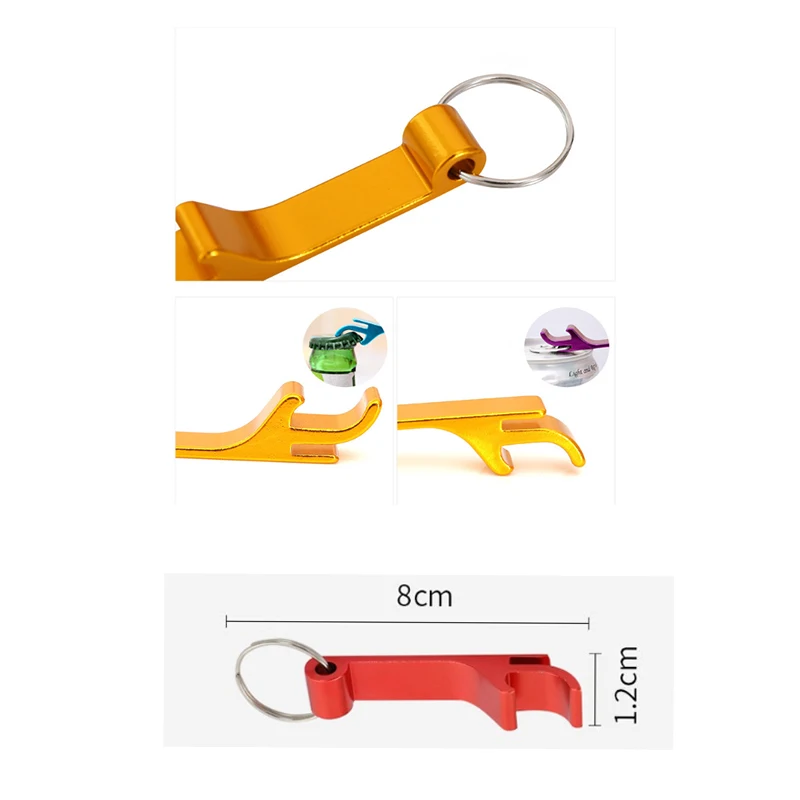 Custom Laser Engraving Logo Promotional Gifts Cheap Beer Drink Bottle Opener Keychain for Party Wedding