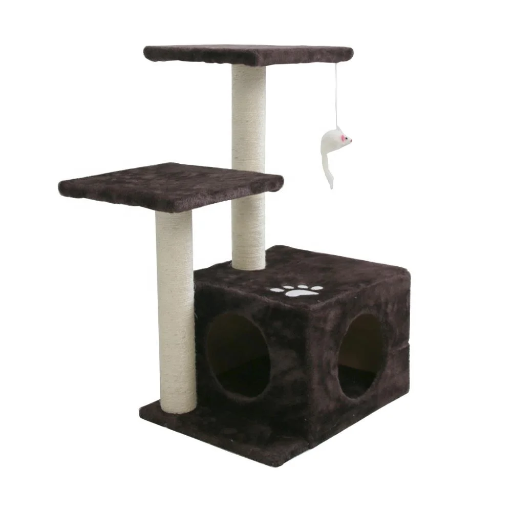 
Wholesale Natural Sisal Cat Tree Climbing Toys Scratching post Climbing Claws Pet Furniture 