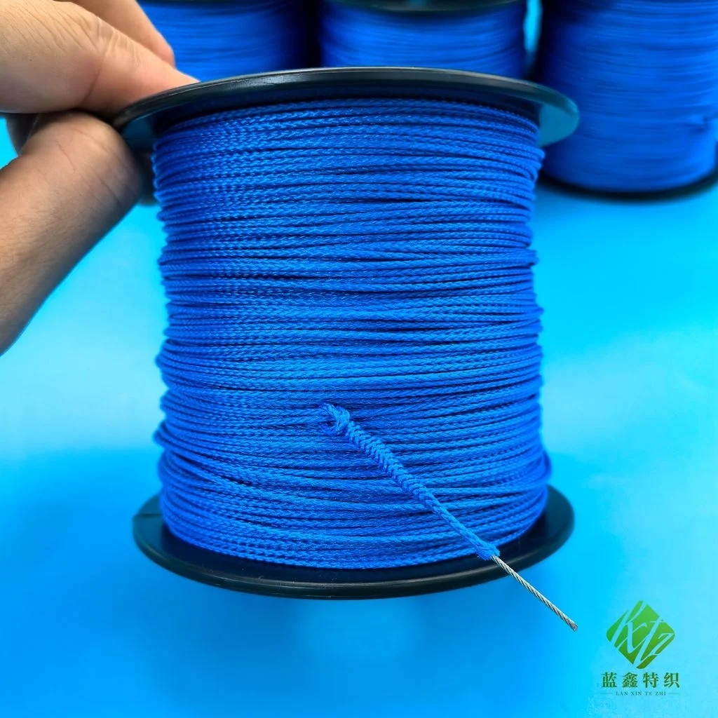 blue dyneemas rope Custom 100% UHMWPE Braided Cord Durable 8 Strands rope for Hammock Kite Fishing ClimbingCamping sufing