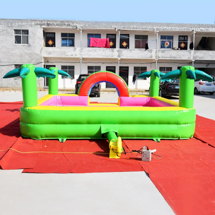 palm tree inflatable foam pit/ inflatable ball pit pool for kids