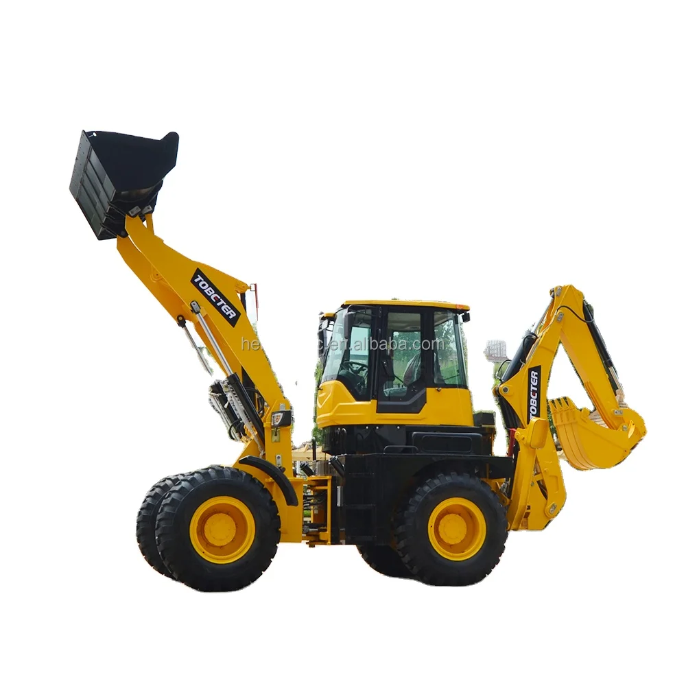 Small Backhoe Loader Mini Tractor With Front End Loader And Backhoe