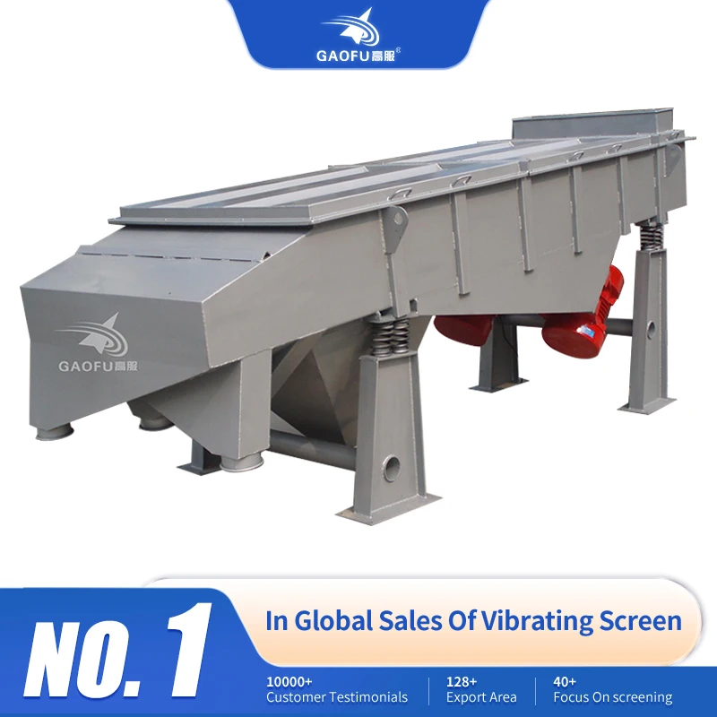 Углеродистая сталь большой выходной вибрационный просеиватель калий полевой шпат скрининг линейное вибрационное сито
