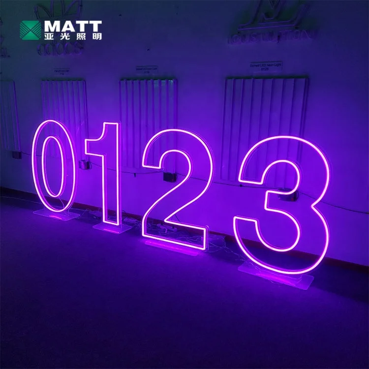 Матовый горячей продажи 2ft 3ft 4ft 0-9 A-Z большой светодиодный одежда с буквами и цифрами свет бесплатный дизайн акрил подсветкой RGB неоновая вывеска для