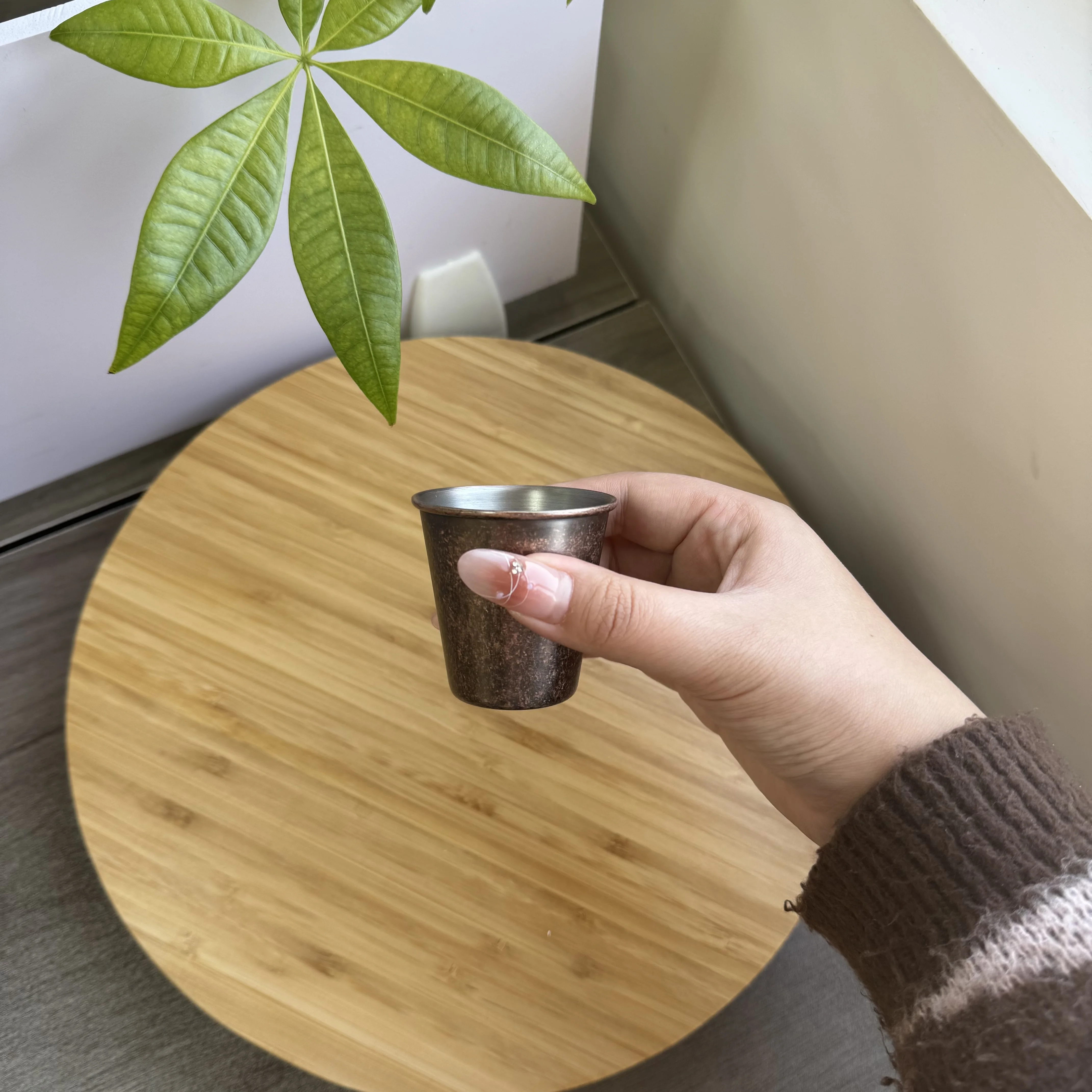 60ml Small Wine Glass shot glass 304 Stainless Steel Spirits Glass Suitable for White Wine Spirits