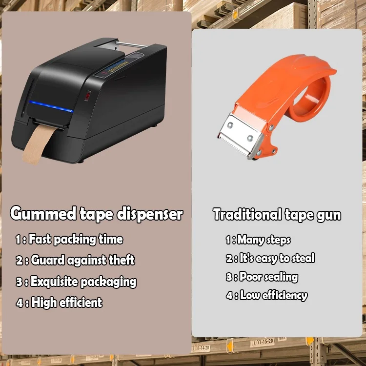 Electric Automatic Water Activated Wet Kraft Paper Gummed Tape Cutter Tape Dispenser