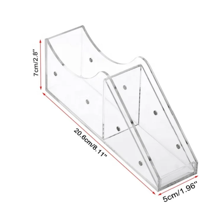 Perfume Simple Clear Acrylic Belt Storage Holder Belt Case with Magnet on Side for Tie and Bow Tie Acrylic Display Holder