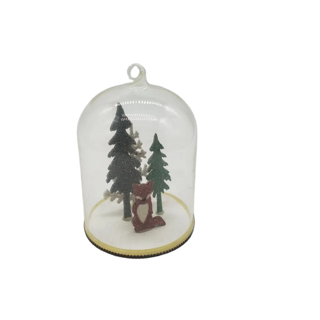 Wholesale Display Bell Dome Jar Transparent Clear Glass Cloche With Wood Base With Hook For Home Table Christmas Holiday Decor