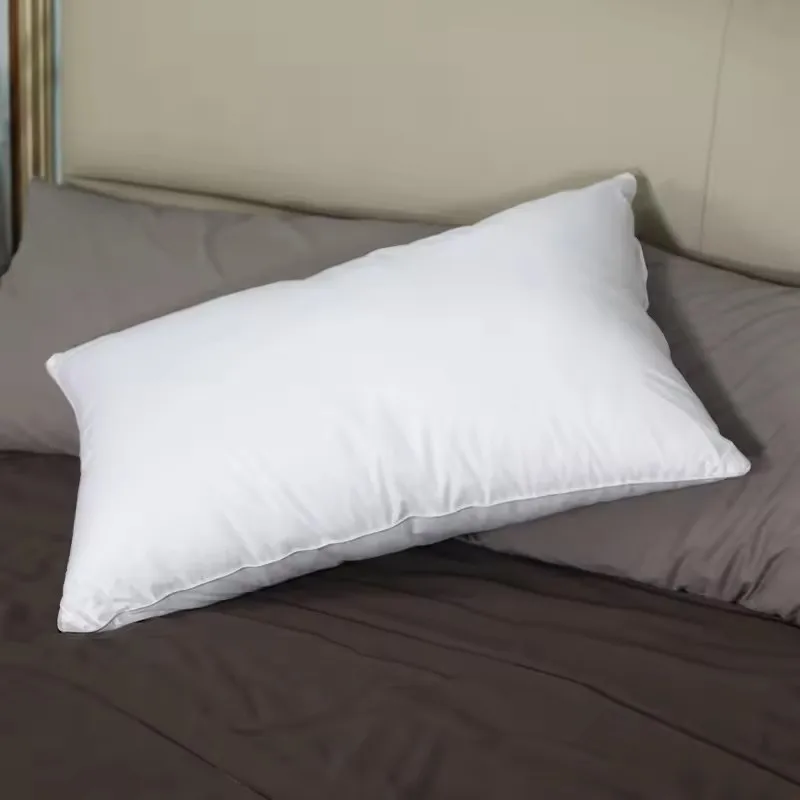 Pure white five-star hotel three-dimensional high rebound pillow single velvet pillows & cushions