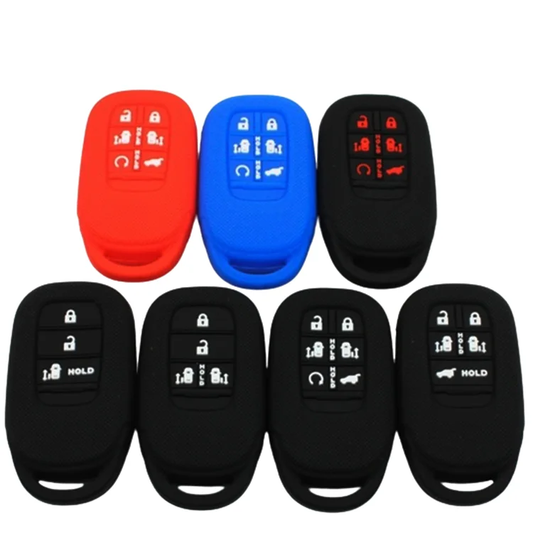 Car Remote Entry System Kits Smart Remote Key Fob Holders Silicone Case Cover 5 Button For 2022 Honda City