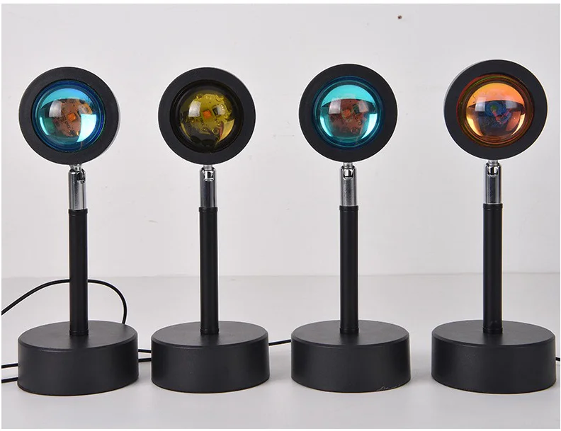2021 New Arrivals Wholesale 180 Degree Rotation Colorful LED Sunset Floor Lamp Rainbow Projector Light For Photograph