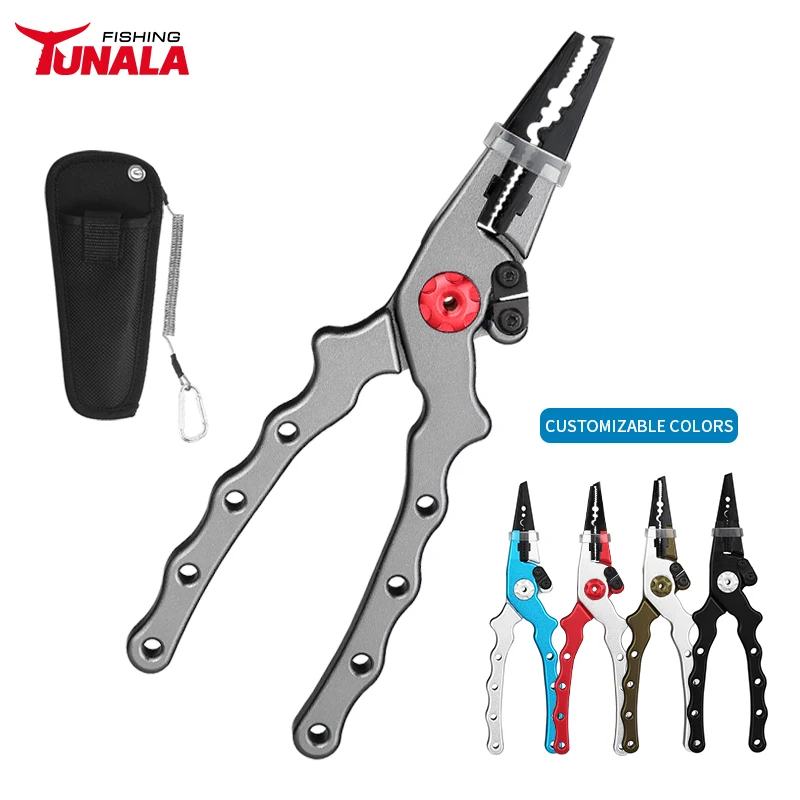 5 Colors Multifunction Fishing Pliers Saltwater Resistant Fishing Tools with HooK Remover and Split Pliers for Fishing