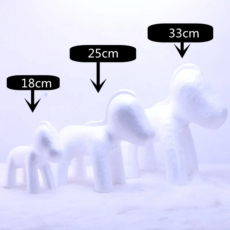 Wholesale 40cm Foam Bear Embryo Immortal Flower Unicorn Rose Bear Mold KT Cat Foam Model