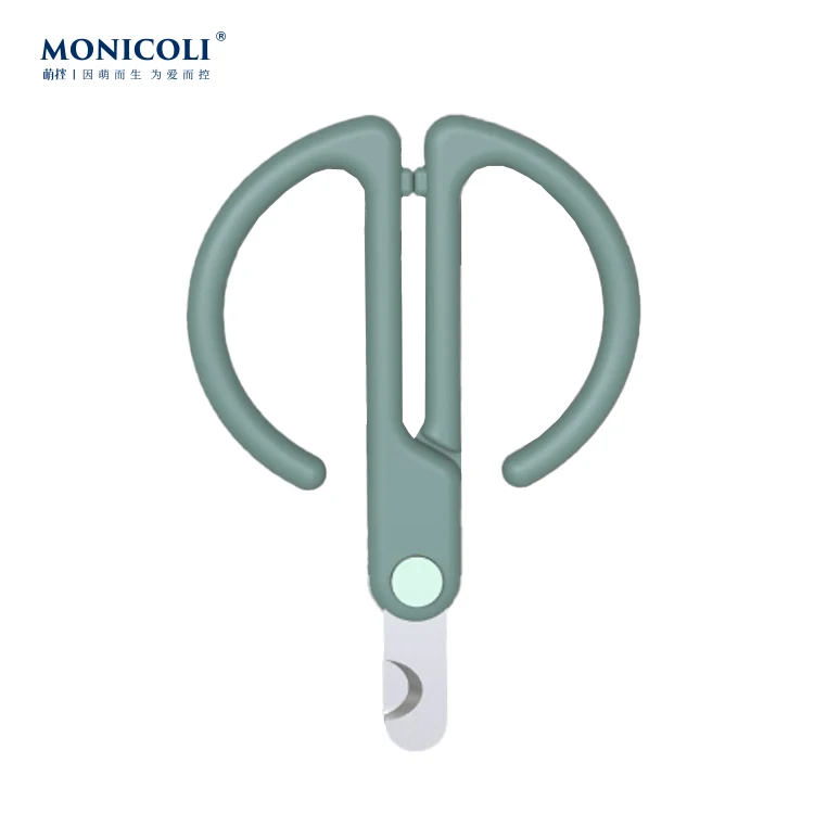 China Direct Supply Strong Power Stainless Steel Round Tip Scissors Set Small Cat Dog Nail Clipper for Pets