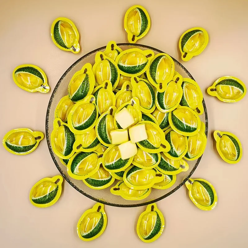 Taste durian fudge bag 3D modeling hot candy Thai flavor durian candy water candy Self-owned brand can be customized