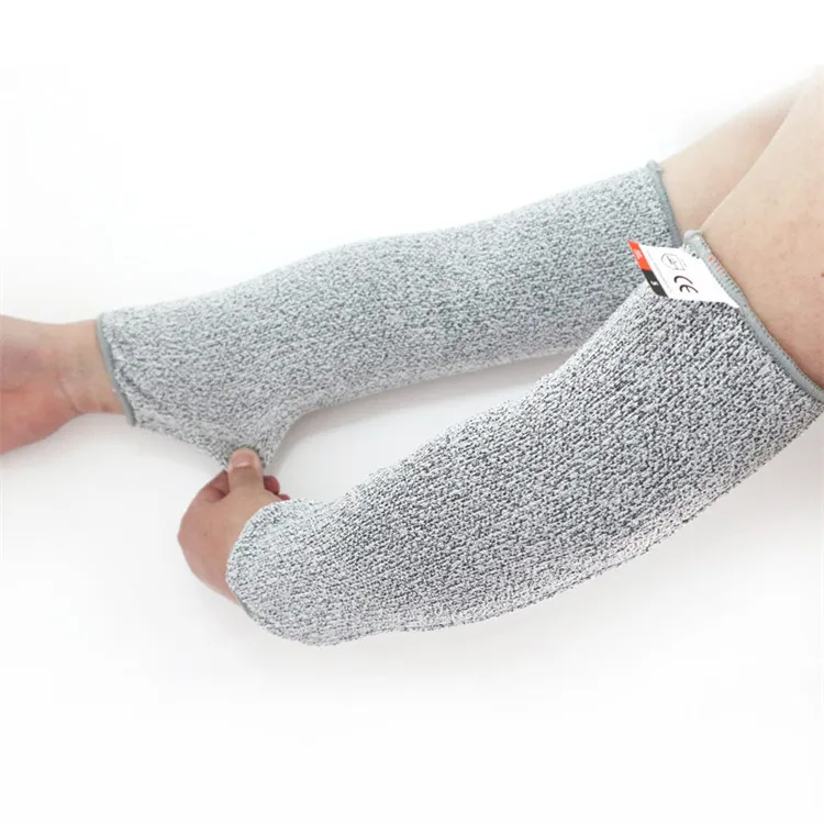 Level 5 Hppe Knitted Protection Cut Resistant Gloves Long Arm Sleeves For Kitchen Cooking Gardening