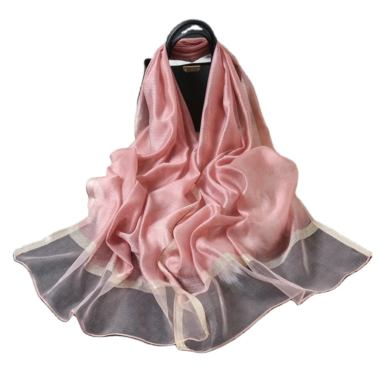 
Factory Wholesale Solid Color Lightweight Brocade Imitated Silk Scarf Women Hijab Scarf Muslim Head Scarf Arabic 