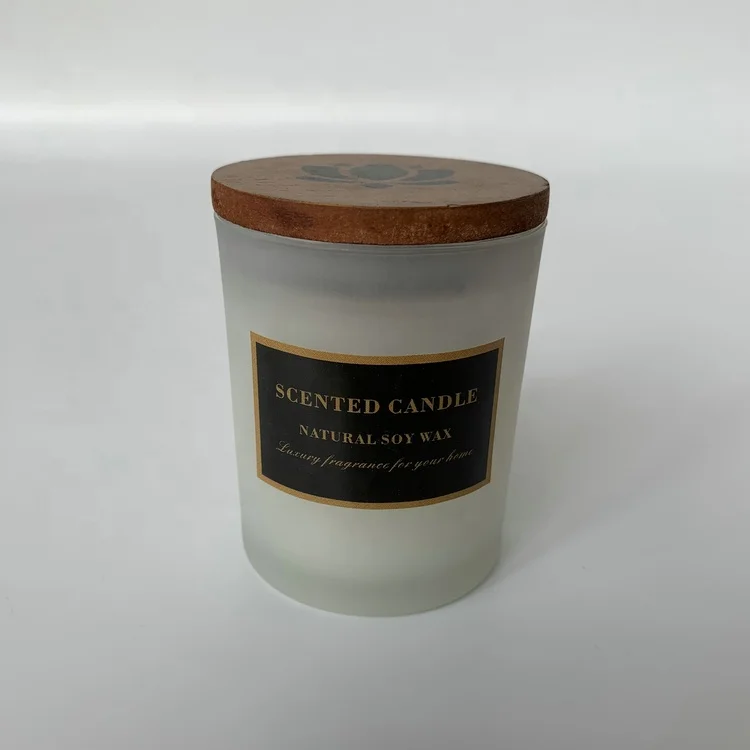 Factory High Quality Printed Glass with Lid Luxury Decorative Aromatherapy Home Fragrance Soy Wax Holder Custom Scented Candles