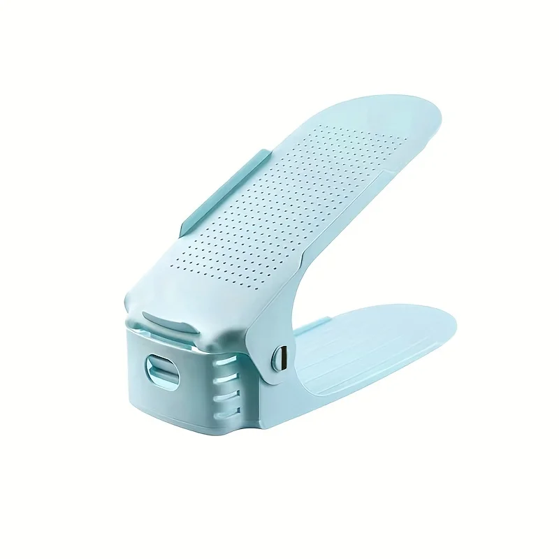 NISEVEN Creative Design Double Deck Shoe Holder Plastic Shoe Rack Storage Organizer Antislip Adjustable Shoe Rack