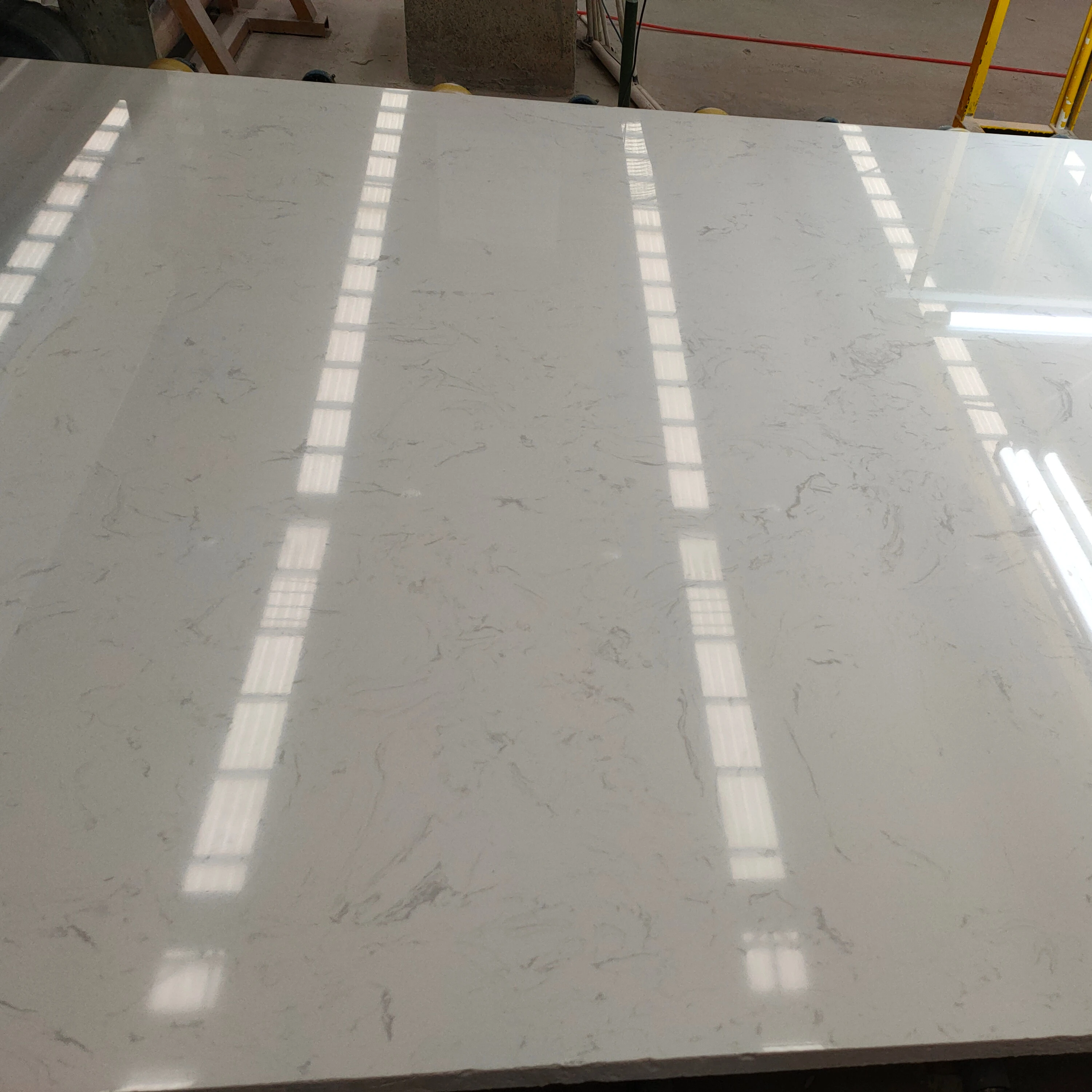 Hot sale high quality snow crystal vanity top slab cut to size white marble