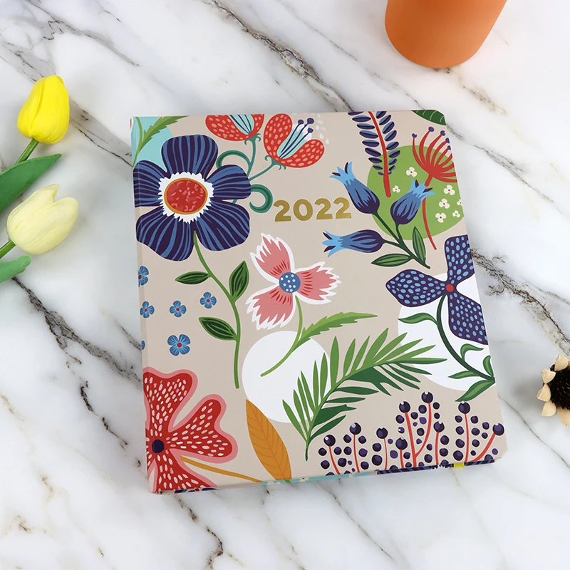 Custom cover pattern Inside notebook binding coil book Subdivider page Date Edition Office business notepad