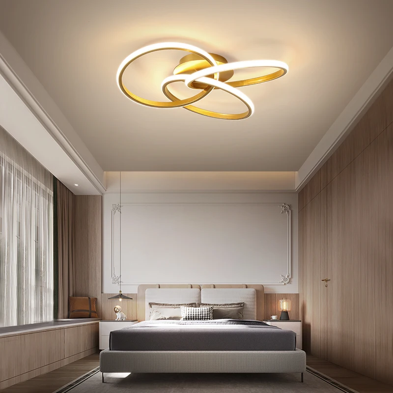Manufacturer Wholesale Dimmable Modern  Flower Shape LED Ceiling lamp Aluminum Metal Living Room Ceiling light