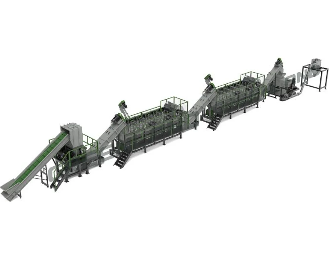 Greenlandplast pp hdpe washing and drying line polythene recycling machine waste plastic crushing and washing machine