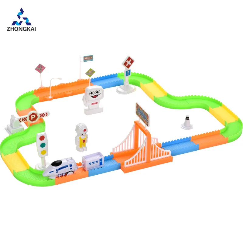 High Quality Diy Assembly Train Rail Set Toys Railway Slot Car Racing Track Toy