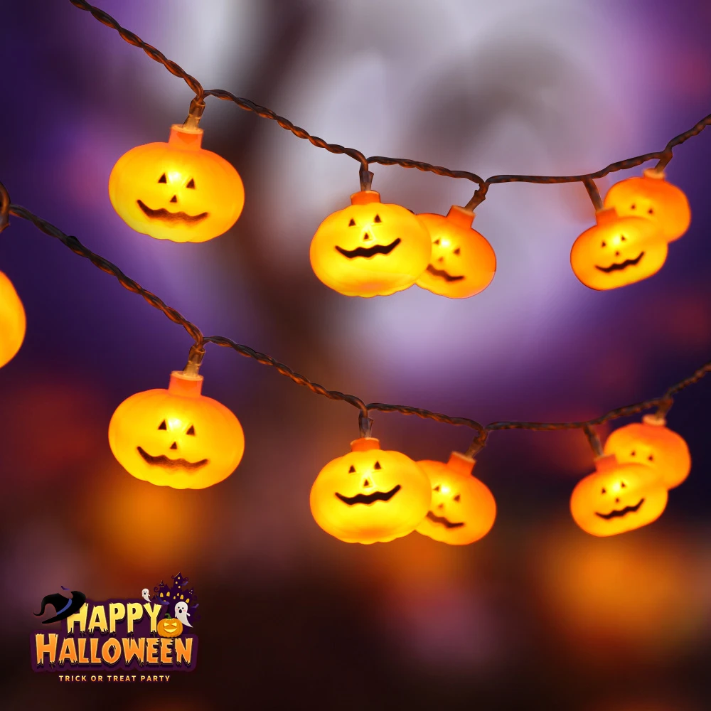 LED lanterns flashing lights string lights gypsophila Halloween decoration arrangement ghost festival pumpkin lights string