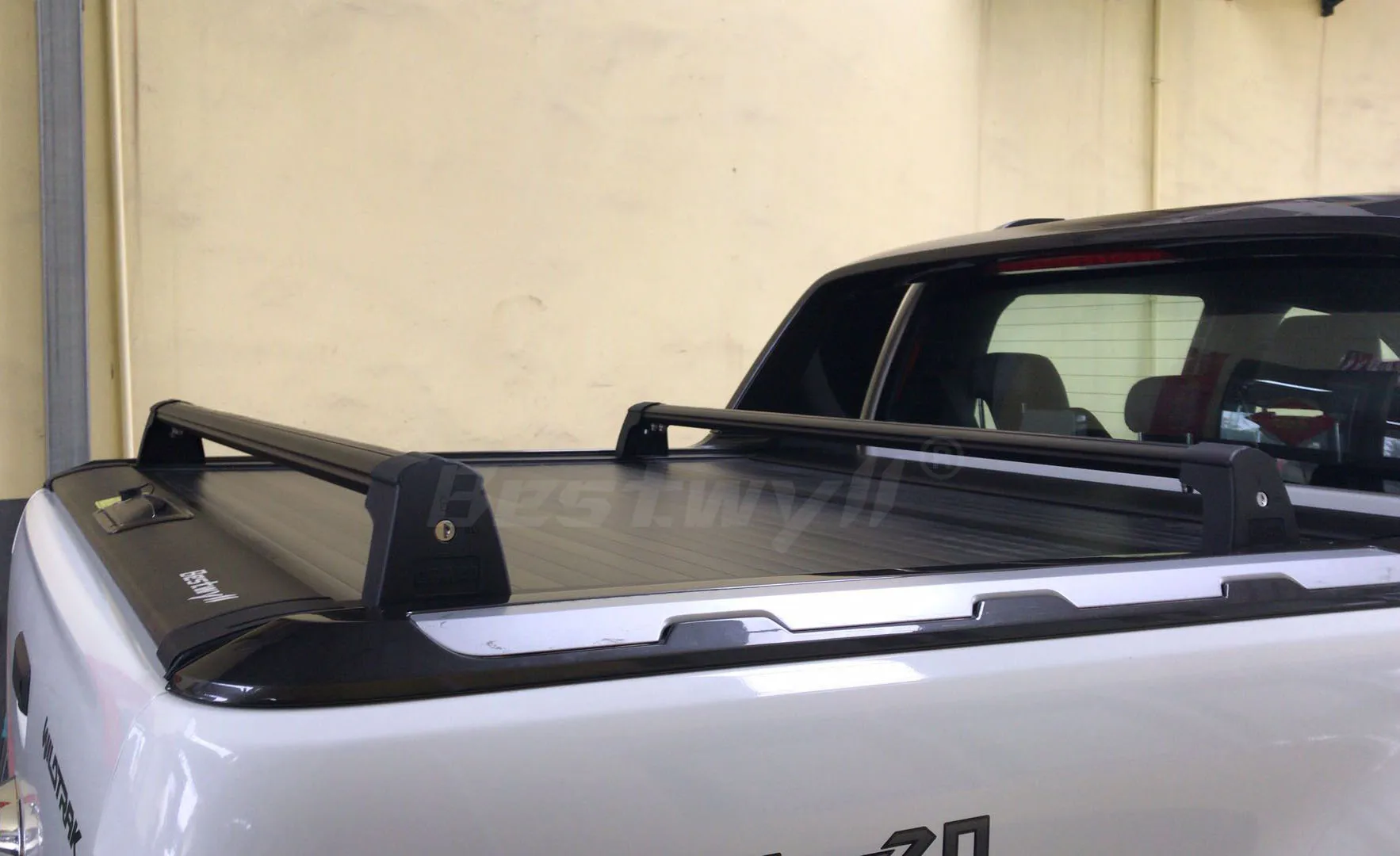 BESTWYLL 4X4 Accessories Ute Rear Cargo Luggage For Tonneau Roller Aluminum Pickup Truck Cross Bar For Ford Ranger Wildtrak F150